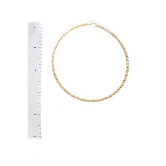 Classic Rhinestone Metal Hoop Earring - Picture 5 of 8